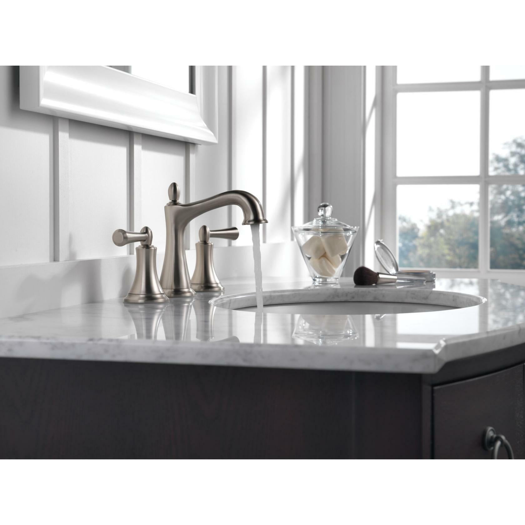 Delta 35774LF-SP Rila 8 in. Widespread 2-Handle Bathroom Faucet in SpotShield Brushed Nickel