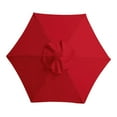 thumbnail image 1 of Patio Umbrella Canopy Garden Parasol Cover Durable Top Cover for 2m 6 Rib Red, 1 of 8