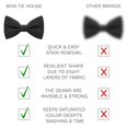 thumbnail image 3 of Pajarita negra de tela con lazo, unisex, ajustable, de estilo Bow Tie House, 3 of 6
