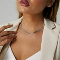 thumbnail image 4 of SIfdSeng Collier Simple en Acier Inoxydable Mode pour Hommes et Femmes Chaîne Os Plate Collier pour Femmes Largeur 5 mm, 4 of 6