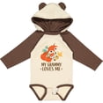 thumbnail image 3 of Inktastic My Grammy Loves Me Fox Boys or Girls Long Sleeve Baby Bodysuit, 3 of 5