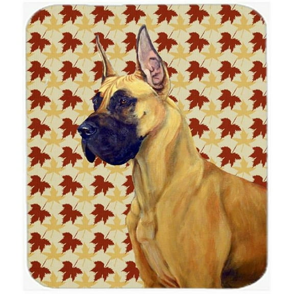 Great Dane Fall Leaves Portrait Mouse Pad, Hot Pad Or Trivet