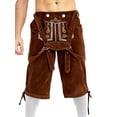thumbnail image 5 of DYMADE Men Oktoberfest Plaid Shirt And Embroidered Suspender Pants Set, 5 of 6