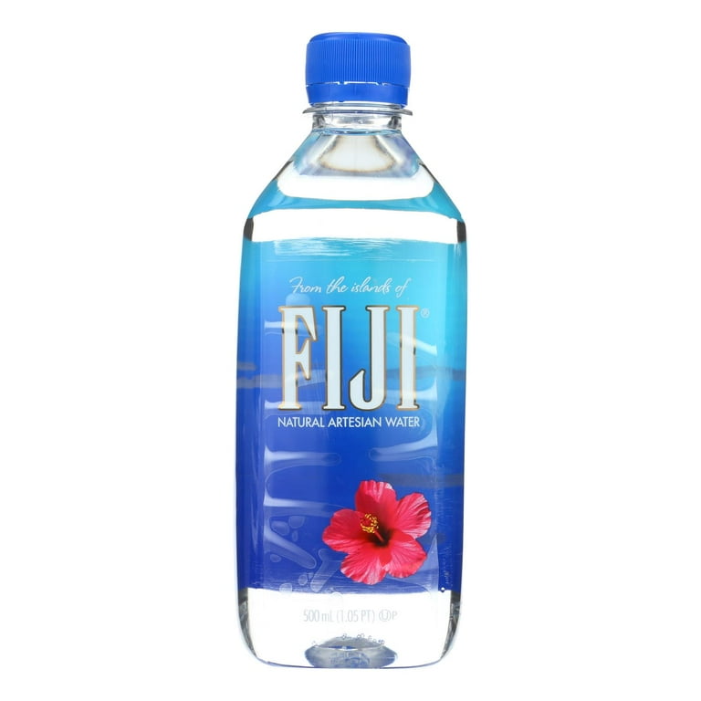 FIJI Natural Artesian Bottled Water 500 mL / 16.9 Fl Ounce (Pack of 24)