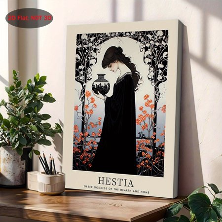 Topbout Art Hestia Greek Goddess Hearth Home Canvas Wall Art - Affordable Stylish Mythology Home Decor