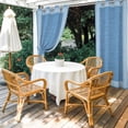 thumbnail image 2 of 1 Panel Outdoor Curtains for Patio Waterproof 54"x84", Sky Blue Retro Greek Key Weatherproof Privacy Outsides Curtains, Geometric Greece Ancient Farmhouse Grommet Thermal Drapes for Cabana Porch, 2 of 8