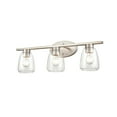 thumbnail image 4 of Millennium Lighting  Metal 3 Light Bathroom Vanity Fixture in Multiple Finishes with Clear Glass Shades Brushed Nickel Nickel Brushed, 4 of 5