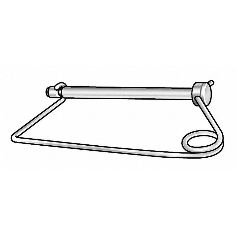 Steel Coiled Tension Snap Safety Pin, Zinc Finish, 3/4" Pin Dia