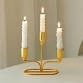 thumbnail image 6 of JoyMoreHome Metal Triple Taper Candle Holder, Modern Candle Holder with Base, Decorative Candle Stand for Home Decor, Party, Tabletop Centerpiece, 6 of 6