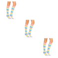 thumbnail image 2 of Sonducket 1 par de calcetines a rayas hasta la rodilla transpirabilidad calcetín fácil de combinar calcetín botas medias para disfraz de fiesta Type1 NO1 Sonducket CBP288834, 2 of 6