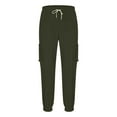 thumbnail image 5 of Havenre Corduroy Cargo Sweatpants for Men Big and Tall Regular Fit Casual Drawstring Elastic Waist Baggy Fleece Jogger Sweat Pants Loose Comfy Trousers with Multi-Pockets Army Green XXL, 5 of 8