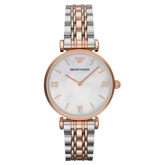 Emporio Armani Women's Retro Mother of Pearl Face Watch