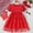 Red, variant on HOMADLES Toddler Girls Dress Mesh Soft Breathable Crewneck Summer Flower Short Sleeve Ruffed Fashion Stretch Princess Dress Dress Red 5-6T