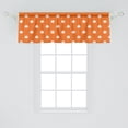 thumbnail image 2 of Ambesonne Orange and White Window Valance, Japanese Lotus, 54" X 18", Orange and White, 2 of 3