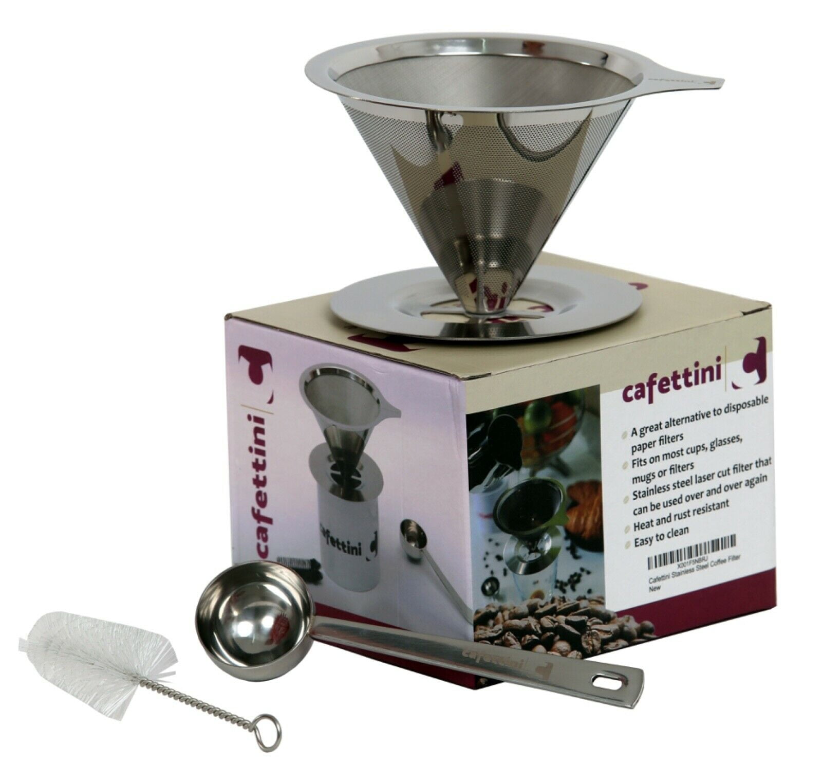 Stainless Steel Coffee Filter Dripper Pour Over reusable Paperless Cone Brew