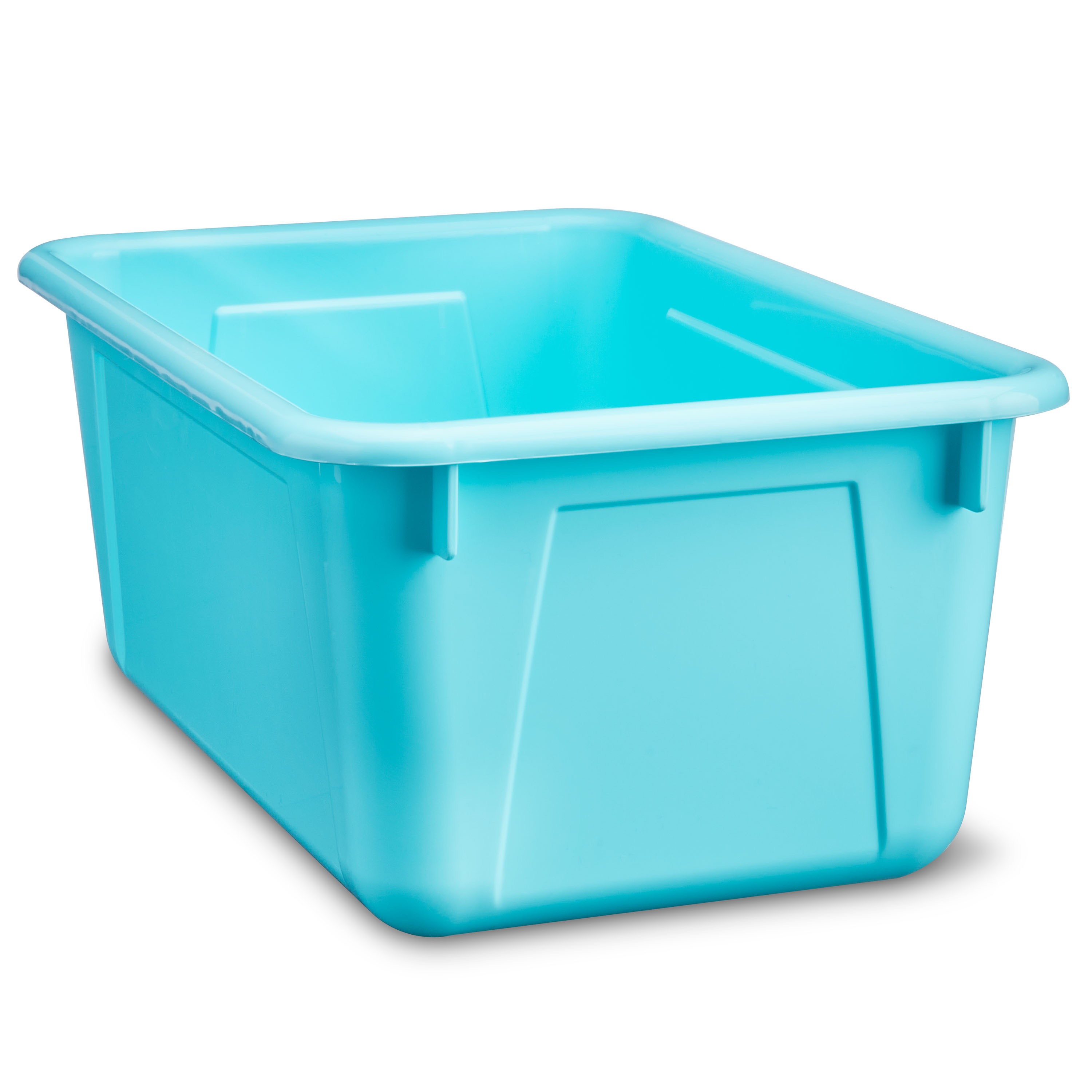 Pen+Gear Plastic Small Cubby Bin, Kids' Craft Organizer, Bleached Teal