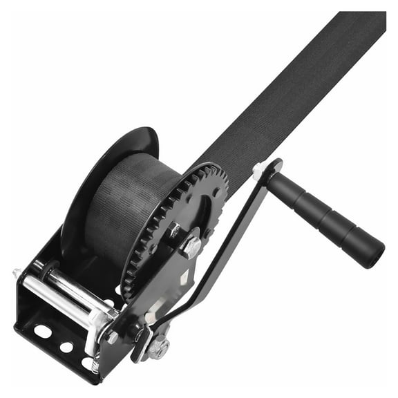Hand Winch 1200lbs Capacity - Boat Trailer ATV Winch with 23ft Strap