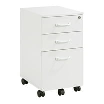 Prado 3 Drawer Mobile File in Engineered Wood White Finish