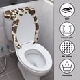 thumbnail image 3 of HELLHERO Cowhide Pattern Universal Lid Cover Set for Toilet & Reusable Elastic Bottom Stretch with 2-Piece Bathroom Toilet Lid Cover Set, 3 of 8