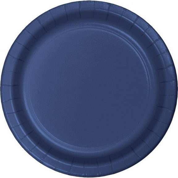 240 Count Bulk Pack Navy Sturdy Style Paper Banquet Plates 10.25 inch