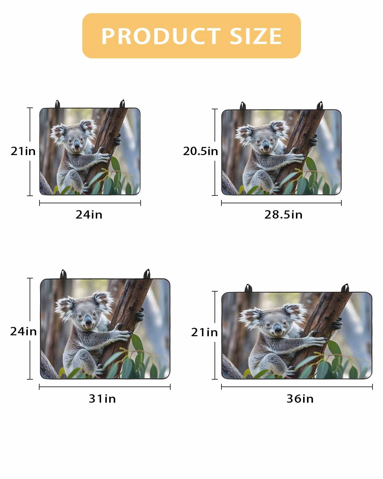 Large Induction Cooktop Protector Mat Koala Stove Top Covers for Electric Stove, Grey Animals Modern Art Forest Decorative Stove Burner Cover Mats, Glass Top Stove Cover