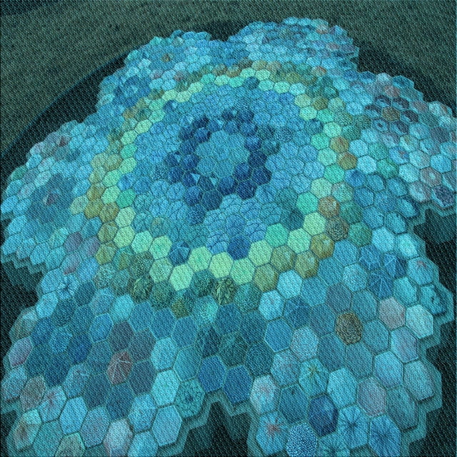 Ahgly Company Machine Washable Indoor Square Transitional Dark Turquoise Green Area Rugs, 5' Square