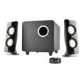 thumbnail image 2 of Cyber Acoustics CA-3610 3pc 62W (total) 2.1 Channel Speaker System with Subwoofer and Control Pod, Full Stereo Sound, Black, 2 of 9