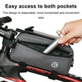 thumbnail image 5 of Cycling Top Tube Bag with Transparent Touchscreen Window, Large Capacity Phone Pouch for Maps & Essentials, Reflective Safety Strips for Road Bikes and Mountain Biking,Vsgery, 5 of 6