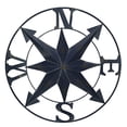 thumbnail image 1 of 24 Inch Distressed Blue Galvanized Metal Compass Rose Wall Hanging Home Decor, 1 of 5