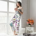 thumbnail image 5 of Cauagu Summer with Flamingo Pajama Pants for Women Loose Fit Wide Leg Trouser Pants Casual Elastic Waist Drawstring Lounge Pants, 5 of 6