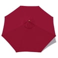 thumbnail image 1 of Parasol de Patio 6.5 Pieds Auvent de Remplacement 6 Nervures en Rouge (Auvent Seulement), 1 of 6