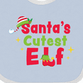 thumbnail image 4 of Inktastic Christmas Santa's Cutest Elf Boys or Girls Baby Bib, 4 of 4