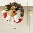 thumbnail image 2 of Decoración navideña, círculo de ratán con muñeca de tela, accesorios de decoración navideña hechos a mano, colgante de pared, 2 of 5