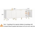 thumbnail image 2 of TV Stand for 75 inch TV Modern Entertainment Center Cabinet with 5 Doors Wood Media Console Storage Cabinets for Living Room Bedroom, White, 2 of 8