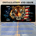 thumbnail image 3 of 1 Pcs 2D Flat License Plate Covers & Frames, Tiger Against For Decorative Front, Waterproof For Decoration Aluminum License Plate Covers & Frames Cover For Men Women, 12" X 6", 3 of 7