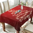 thumbnail image 4 of 60"x60" Christmas Tree Tablecloth, Waterproof Washable Polyester Square Table Cover, Durable Tablecloth for Kitchen Dining Table Party Decor, 4 of 7
