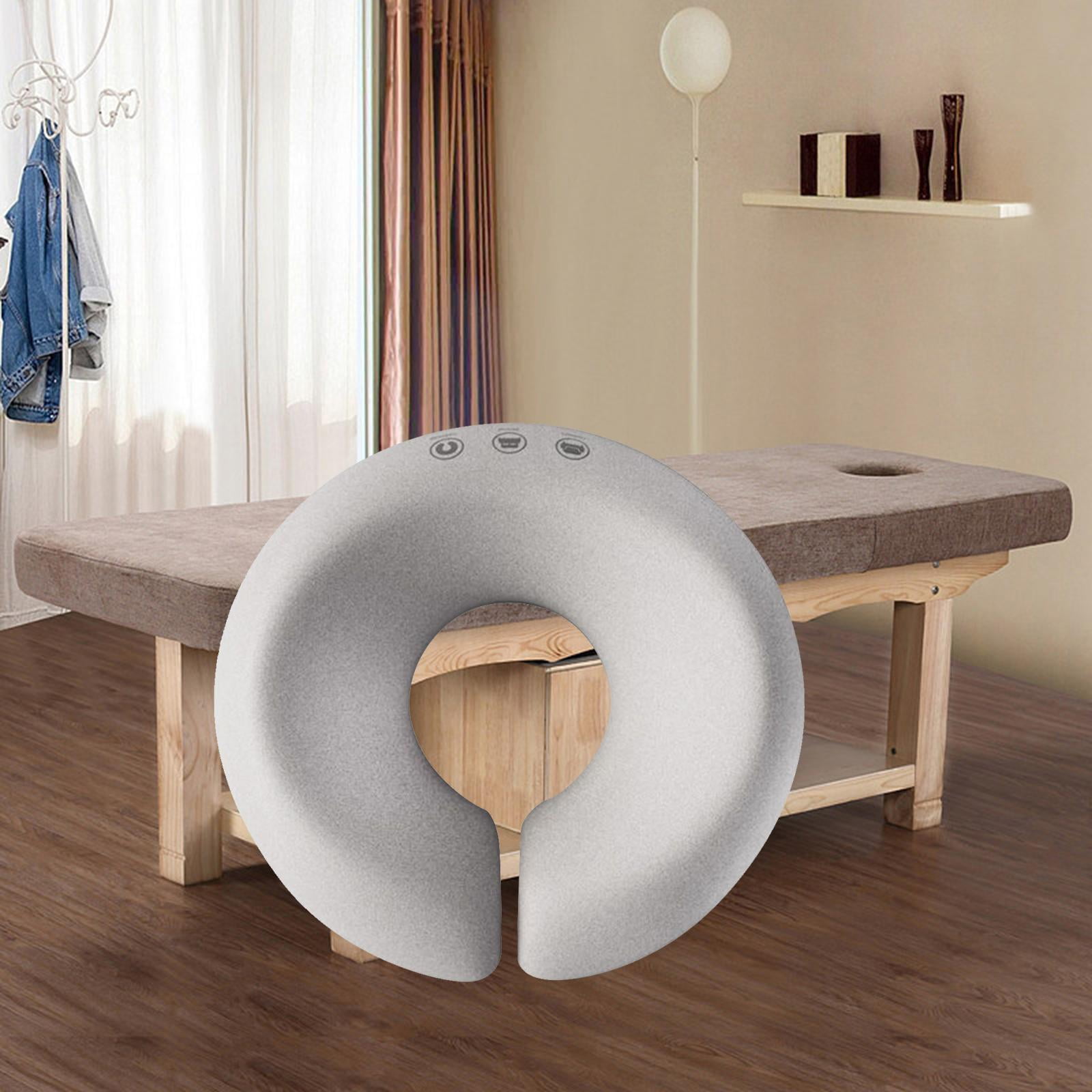 Salon Massage Pillow, Face Cradle Portable Breathable Universal U Shape Face Pillow Beauty Salon Pad for Travel Mom Dad Sponge Gray