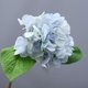 thumbnail image 2 of Hortensia Artificial de látex de tacto Real azul, ramo de boda, accesorios de fotografía, decoración de plantas verdes de simulación de jardín para el hogar, 2 of 4