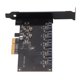 thumbnail image 1 of Tarjeta adaptadora PCIe a SATA de 5 puertos, transmisión rápida de 5 x 16 TB, tarjeta de expansión SSD Green Engine para Windows, OS X y Linux, 1 of 12