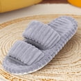 thumbnail image 4 of TFEOQRY Womens Open Toe Slide Slippers with Dual-Strap Corduroy Memory Foam Soft Comfy Home Shoes, 4 of 5
