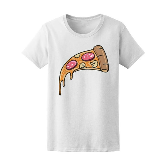 Pizza Slice Cartoon Cheese Tee Women's -Image by Shutterstock
