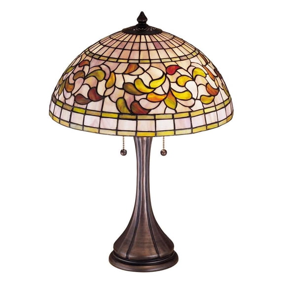 Meyda Tiffany 27824 Turning Leaf Table Lamp, 23"H