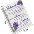 thumbnail image 2 of Ladies and gentlemen Bathroom Rules canvas Wall Decor, Lavender purple theme Bathroom Decor Wall Art,Farmhouse Toilet Wall Decor,Rustic Bathroom Funny Rules Prints Signs Framed 12"x15", 2 of 6