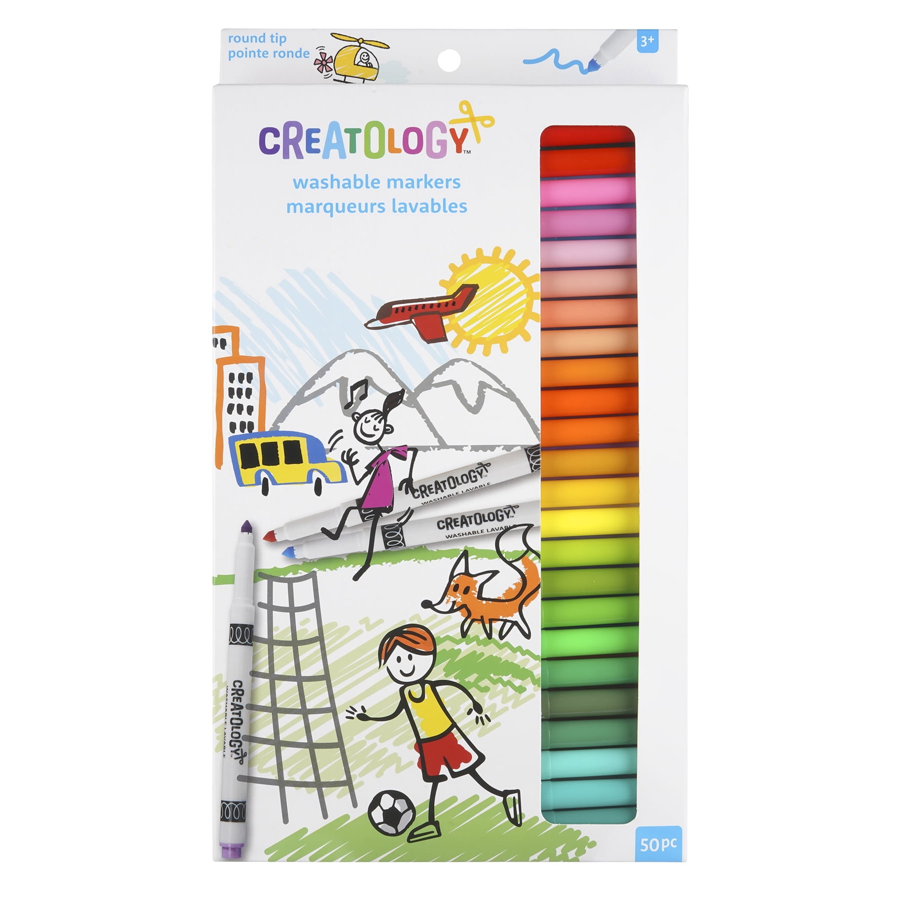 16 Packs: 50 ct. (800 total) Round Tip Washable Markers by Creatology