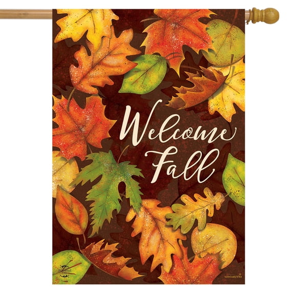 Briarwood Lane Leaf Toss Fall House Flag