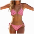 thumbnail image 2 of mgoYE Women Swimming Suits Modest Women High Cut Bikini Sets String Sexy Swimsuit Two Piece Underwire Bathing Suit Brazilian Cut Out Cute Swimwear(Pink,S), 2 of 9