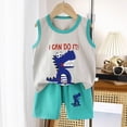 thumbnail image 2 of TOWED22 Boys Summer Shorts Set Sleeveless Truck Tank Top Quick-Dry Shorts Toddler Outfit 6M-4T Light Green,4-5 Y, 2 of 4