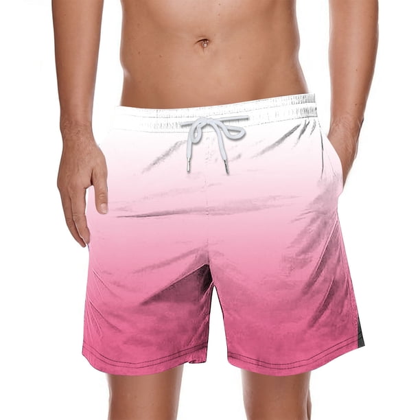 Mens Elástico Pantalones Cortos Deportivos Pantalones de Playa con Cordón de Bolsillo, de Rodilla Impresa Casual para Primavera Verano Al Aire Libre Y Diario