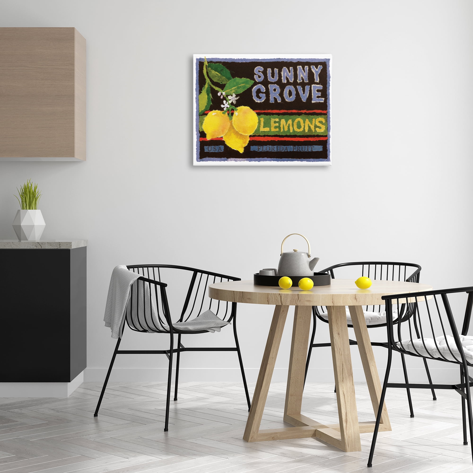 Stupell Industries Sunny Grove Lemons Food & Beverage Painting Gallery Wrapped Canvas Art Print Wall Art, 30 x 24