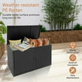 thumbnail image 6 of Spaco 88 Gallon Garden Patio Rattan Storage Container Box-Black, Travel Outdoor Storage Container Box, 6 of 7